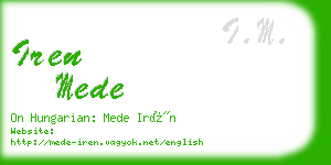 iren mede business card